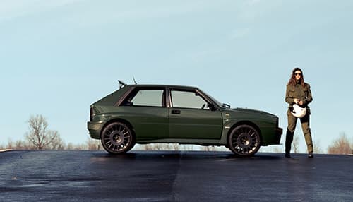 LARUSMIANI reveals the first capsule with Automobili Amos in partnership with Alcantara
